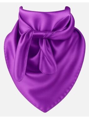 Purple Wild Rag Large Scarf 23x23" Satin Western Accessory Cowgirl or Cowboy